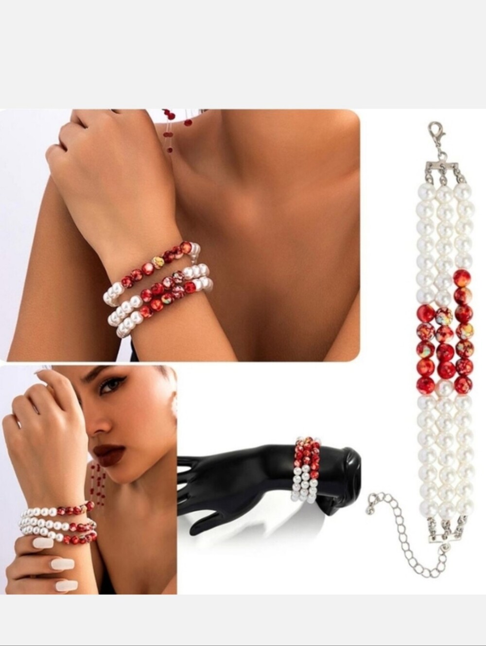 Blood pearl Bracelet ❤️🤍
